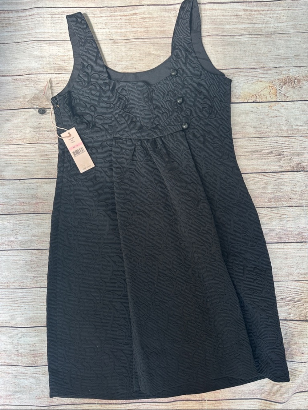 Nanette Lepore Black Textured Tank Sheath Dress Size 10